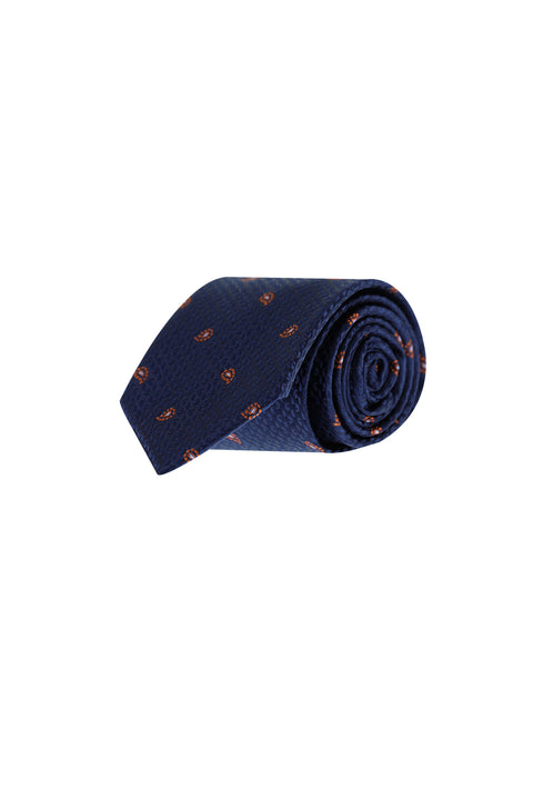 Dark Navy Patterned Tie