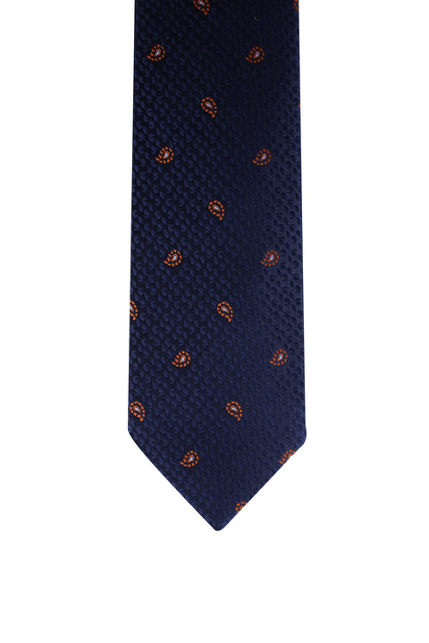 Dark Navy Patterned Tie