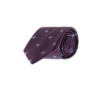 Dark Burgundy Patterned Tie