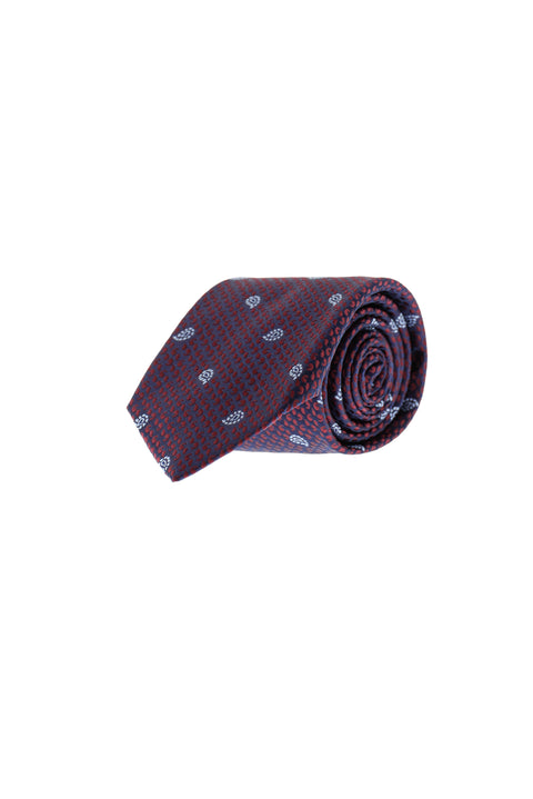 Dark Burgundy Patterned Tie