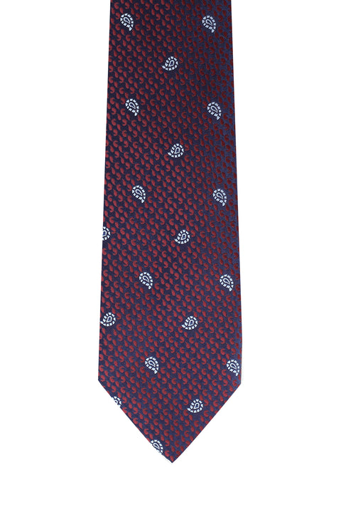 Dark Burgundy Patterned Tie
