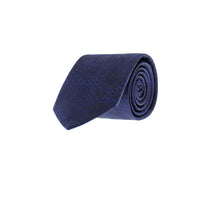 Black and Navy Patterned Tie