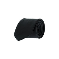 Black Plain Satin Tie