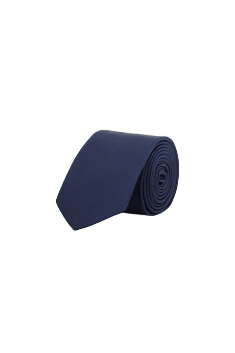 Dark Navy Plain Satin Tie