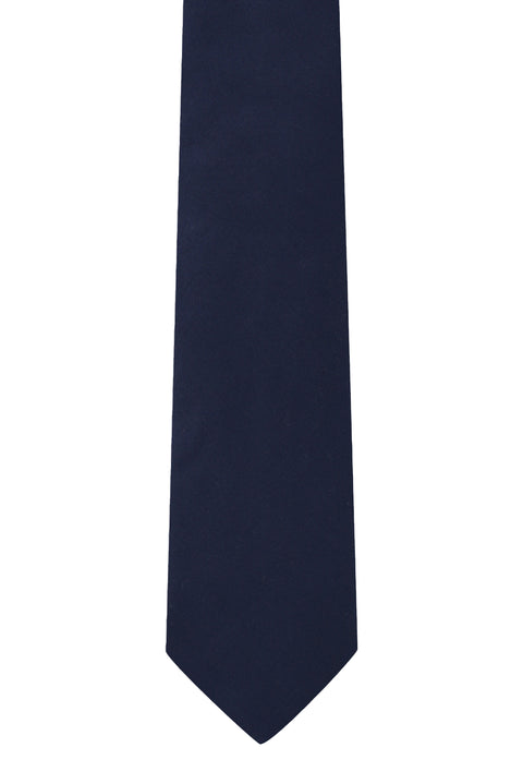 Dark Navy Plain Satin Tie