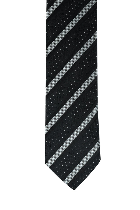 Light Black Striped Tie