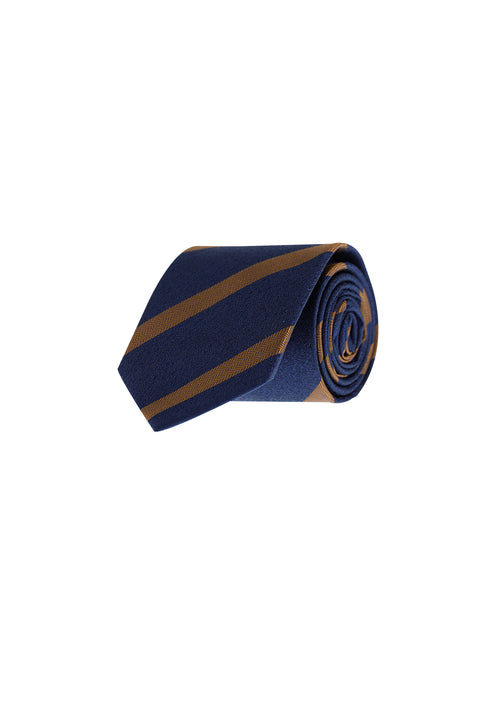 Medium Navy Striped Tie