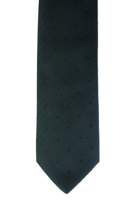 Dark Green Patterned Tie