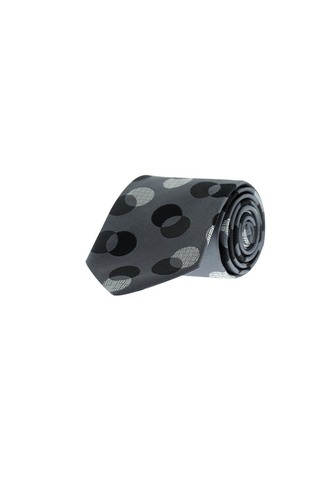 Medium Grey Polka Dot Tie