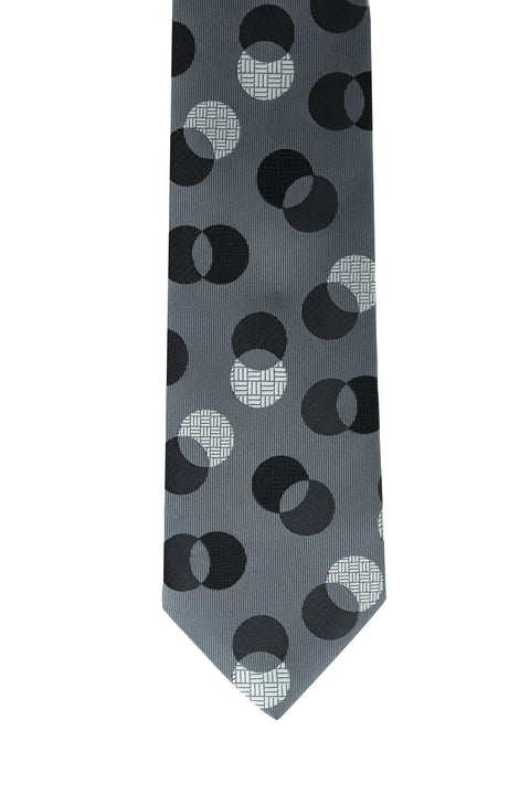 Medium Grey Polka Dot Tie