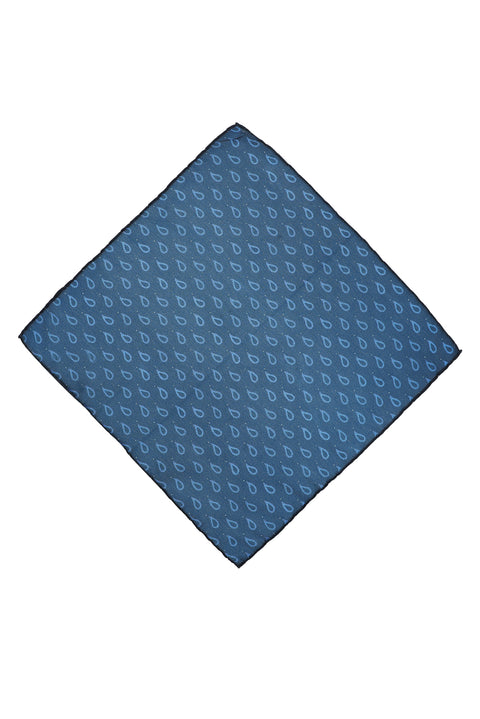 Dark Navy Patterned Handkerchief