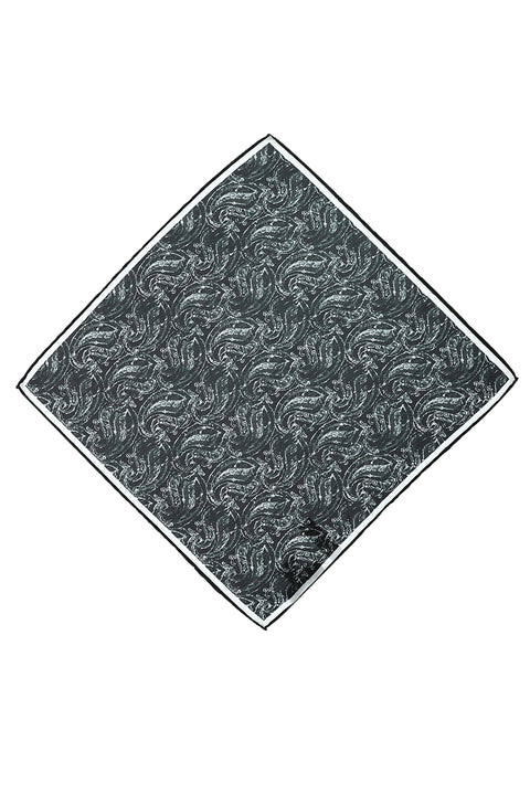 Black Patterned Handkerchief