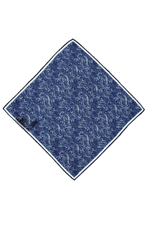Dark Navy Patterned Handkerchief