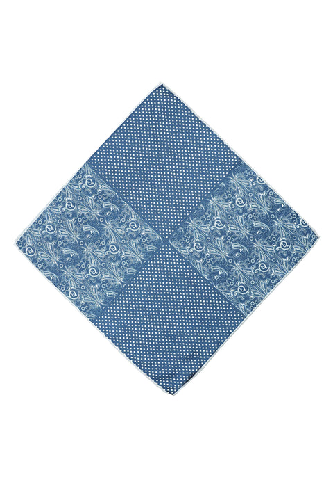 Dark Navy Patterned Handkerchief