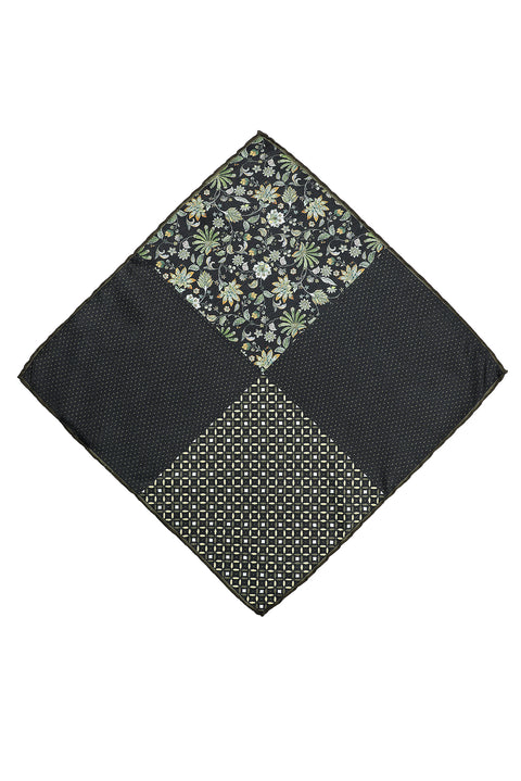 Black Patterned Handkerchief