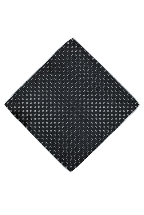 Black Patterned Handkerchief