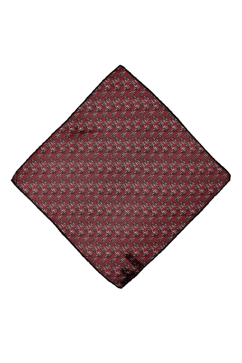 Dark Burgundy Patterned Handkerchief