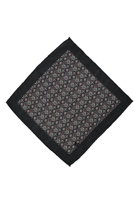 Dark Red Patterned Handkerchief