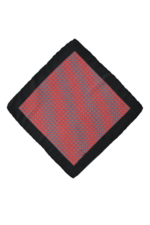 Dark Red Patterned Handkerchief