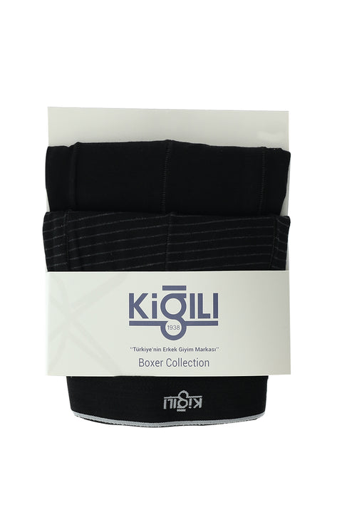 Black 2-Pack Patterned Cotton Boxer Set