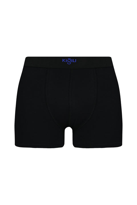 Black 3-Pack Cotton Lycra Comfortable Flexible Boxer Set