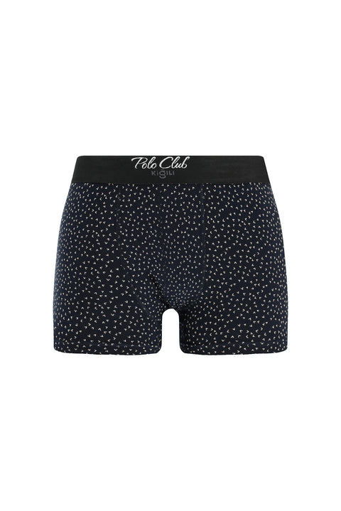 Lacivert Premium 3'lü Pamuklu Likralı Rahat Esnek Boxer Seti (Damat Bohçası - Çeyiz Seti)
