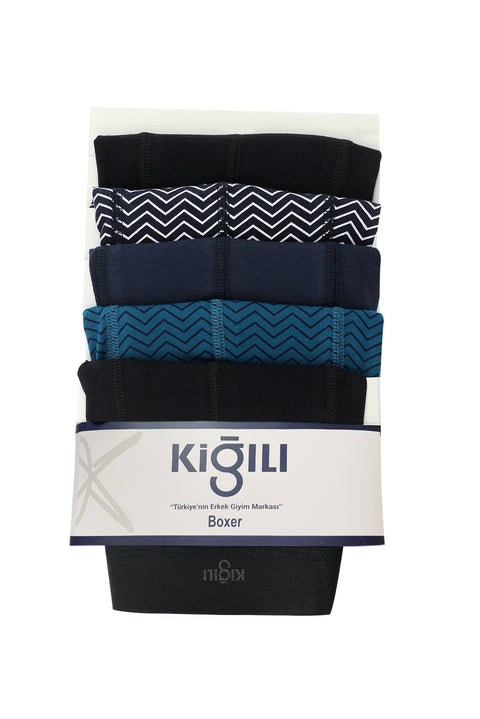 Çok Renkli Premium 5'li Pamuklu Likralı Rahat Esnek Boxer Seti (Damat Bohçası - Çeyiz Seti)