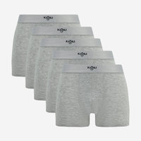 Medium Grey Melange 5-Pack Cotton Lycra Comfortable Flexible Boxer Set