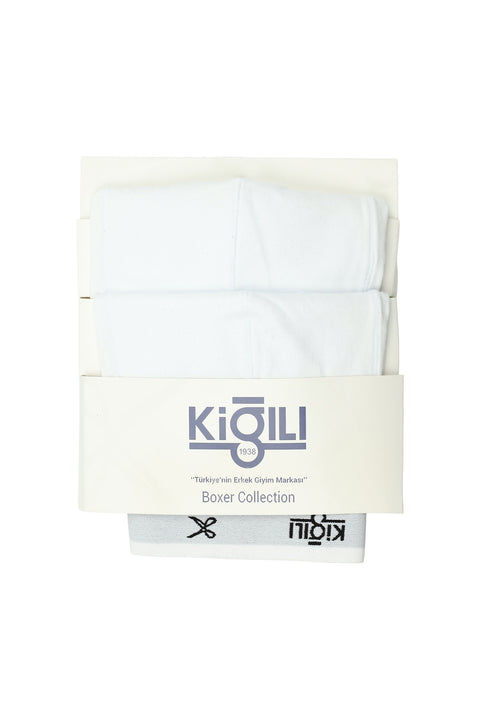 White 2-Pack Cotton Boxer Shorts