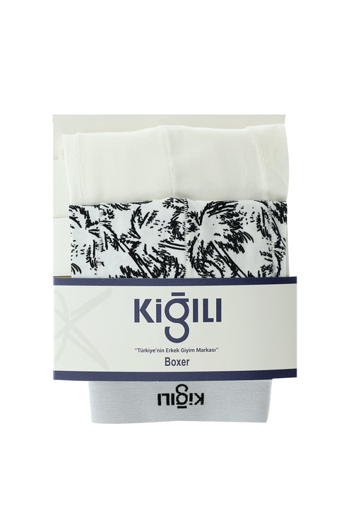 White 2-Pack Patterned Cotton Boxer Set