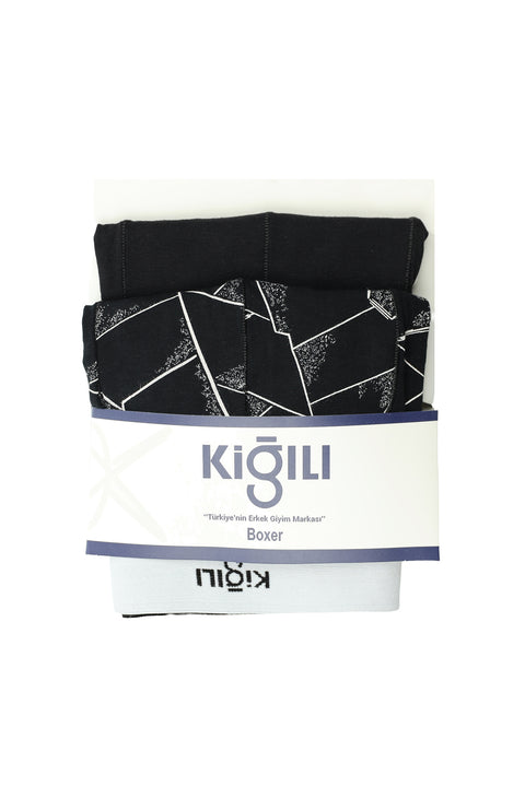 Black 2-Pack Cotton Patterned Boxer Set