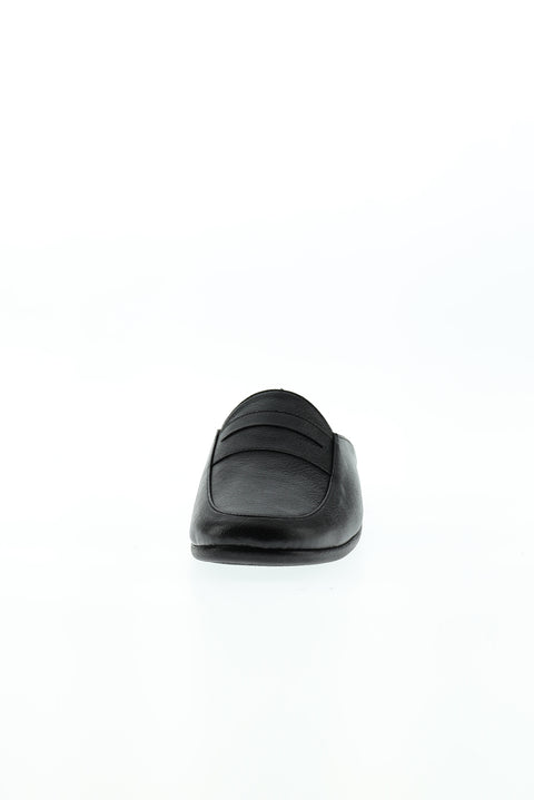 Black Patterned House Slippers