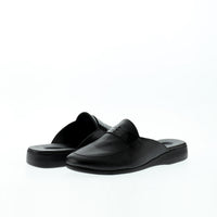 Black Patterned House Slippers