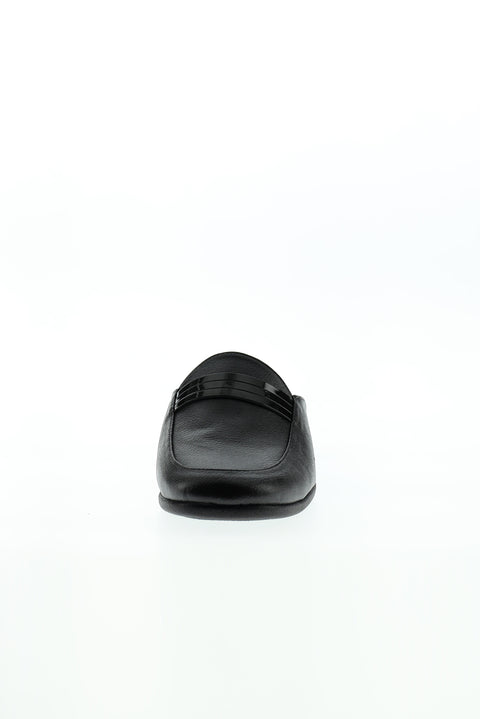 Black Patterned House Slippers