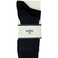 Light Navy Blue 2-Pack Cotton Patterned Sock Set