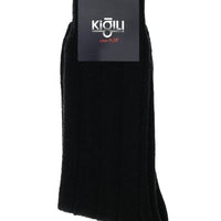 Black Single Wool Thermal Socks