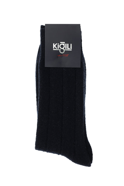 Dark Navy Single Wool Thermal Socks