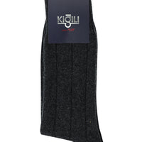 Medium Anthracite Melange Single Wool Thermal Socks