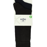 Dark Brown 2-Pack Bamboo Blend Lycra Stretchy Plain Socks Set