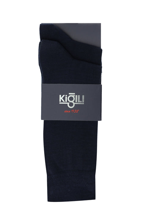 Dark Navy Blue 2-Pack Cotton Socks