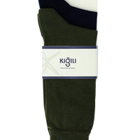 Medium Navy Blue 2-Pack Plain Cotton Socks Set