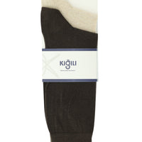 Medium Brown 2-Pack Plain Cotton Socks Set