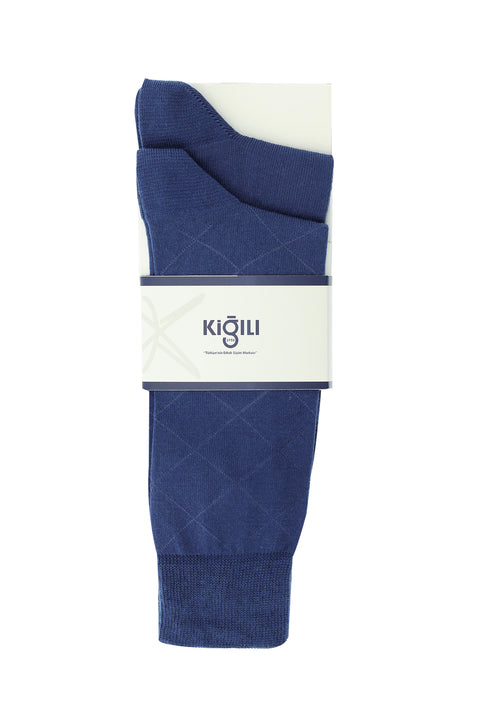 Indigo 2-Pack Plain Cotton Socks Set