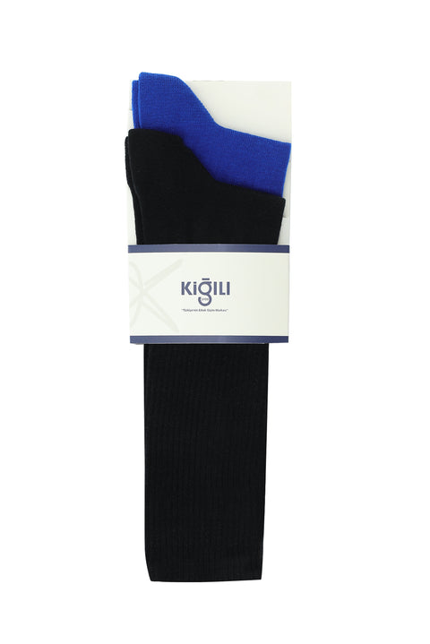 Navy Blue 2-Pack Long Tennis Socks Set