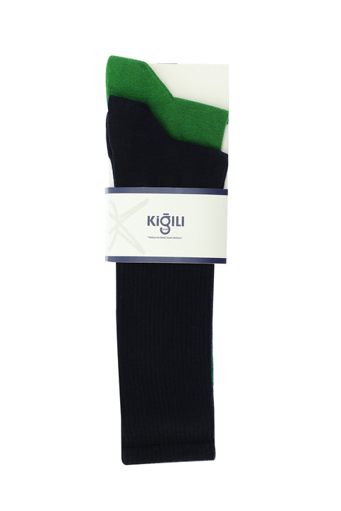 Forest Green 2-Pack Long Tennis Socks
