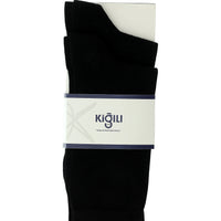 Black 2-Pack Plain Cotton Socks Set