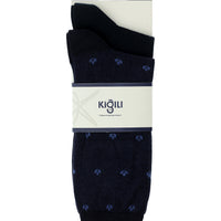 Light Navy Blue 2-Pack Plain Cotton Socks Set