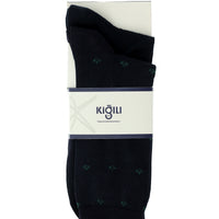 Medium Navy Blue 2-Pack Plain Cotton Socks Set