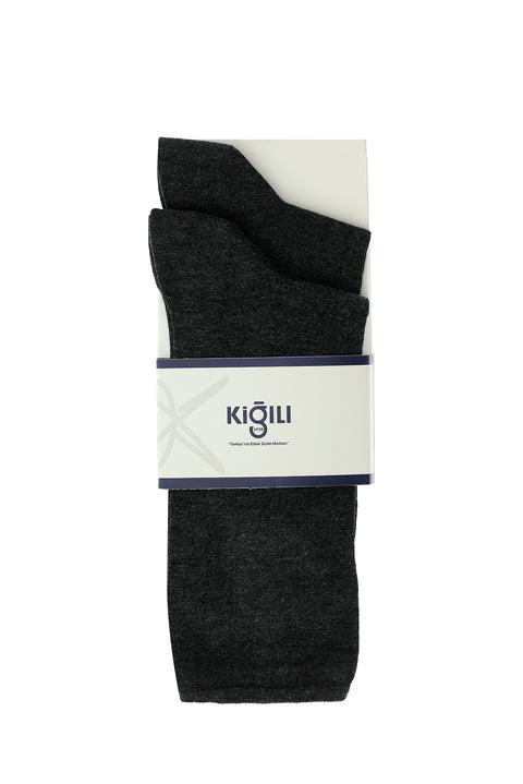 Light Anthracite Melange 2-Pack Plain Socks