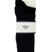 Navy Blue 2-Pack Plain Cotton Socks Set